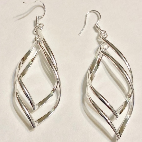 3 for $20 Hollow Silver Dangle Boho Earrings New. - Picture 2 of 5
